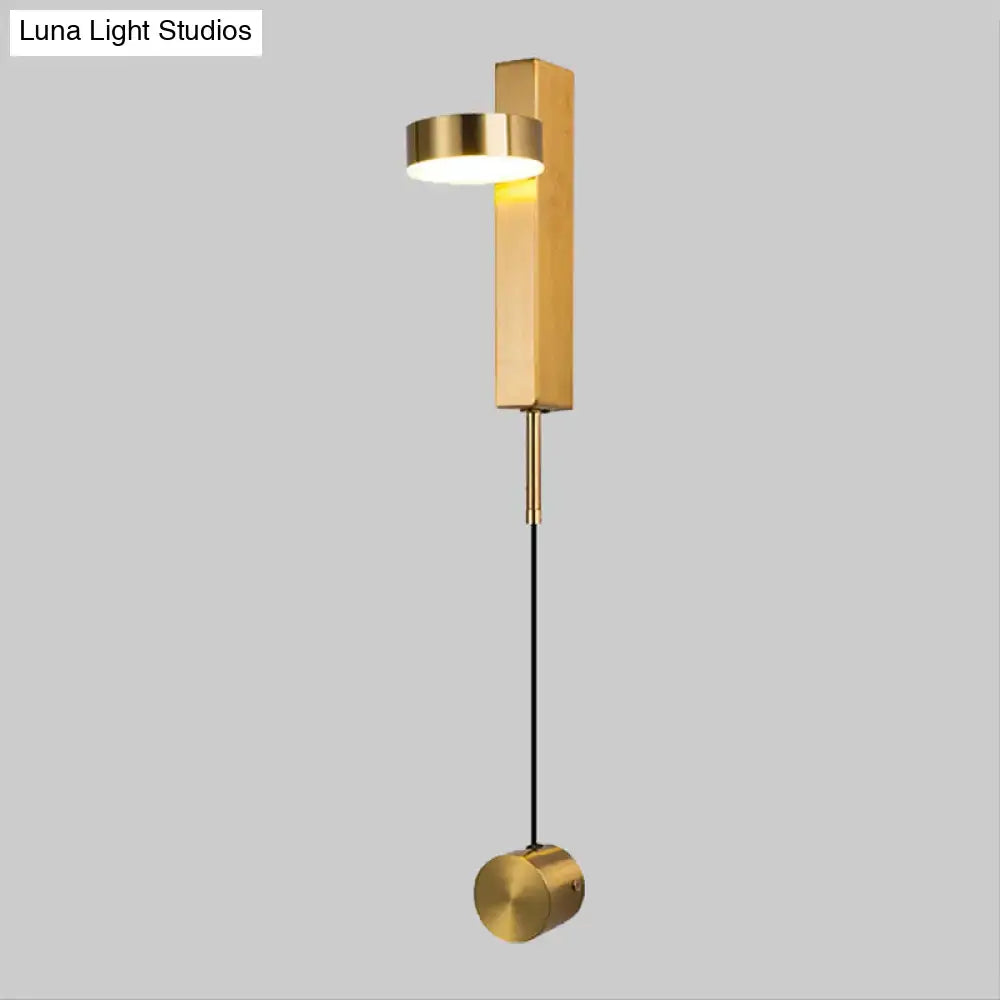 Modern black & gold metallic wall lighting – bedroom flush mount wall