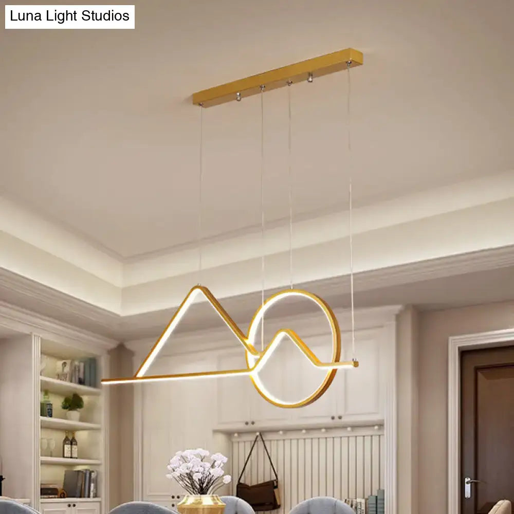 Modern black & gold mountain pendant chandelier dining room light