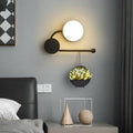 Modern black & gold planter sconce – living room 110v-120v light