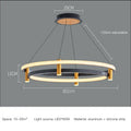 Modern black & gold ring led pendant – dining room chandelier