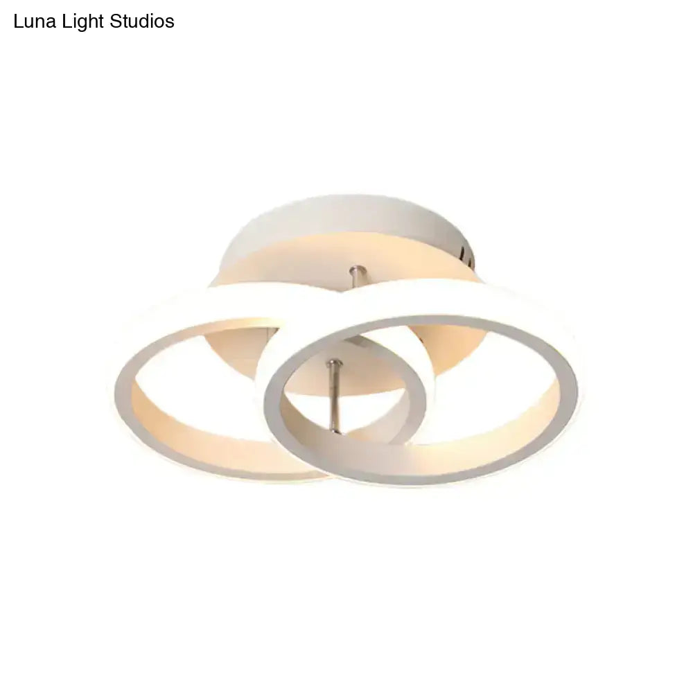 Modern black and gold spiral ceiling lamp with white circular led rings offering exceptional lighting efficiency for corridor round square moon