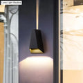 Modern black & gold triangle led wall light bedroom warm white light