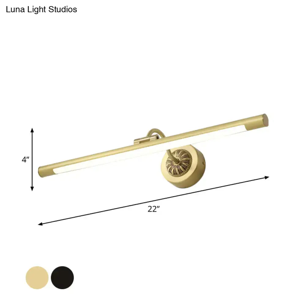 Modern black & gold wall light fixture bedroom dressing table
