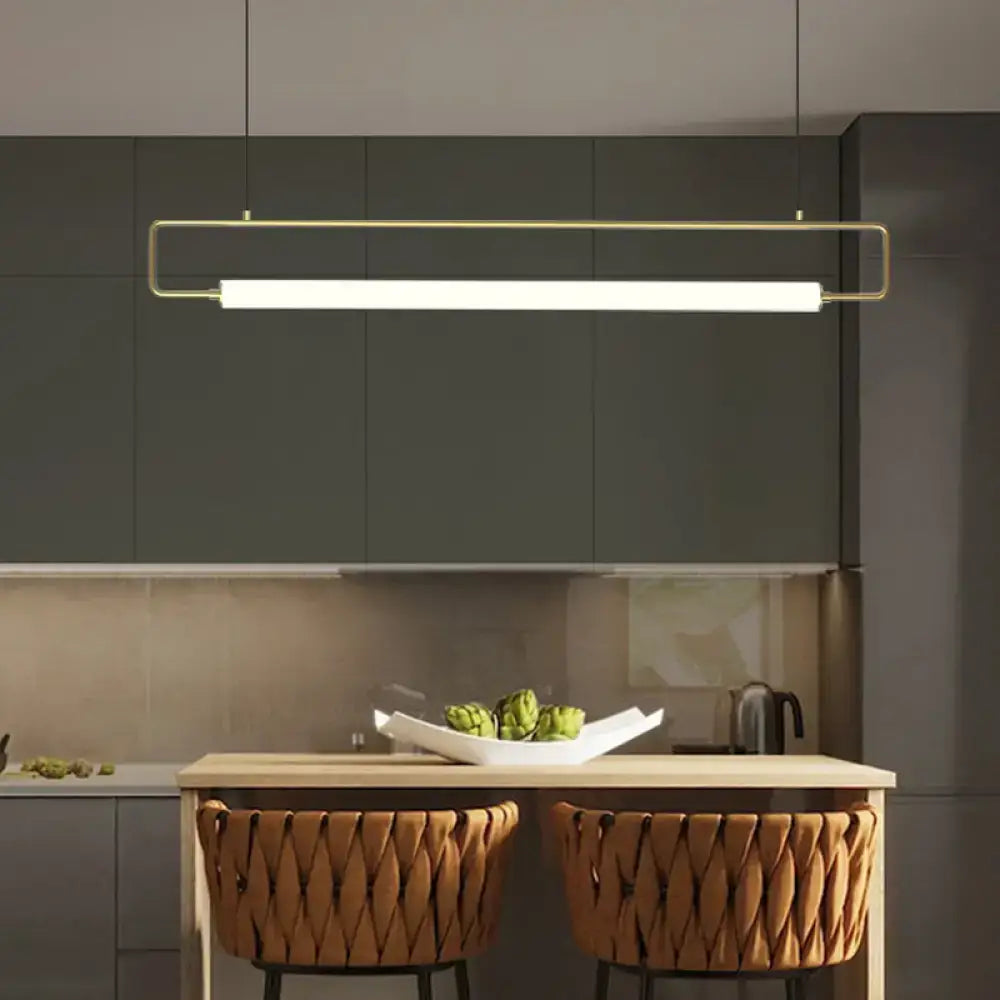 Modern black led ceiling island lighting for dining table