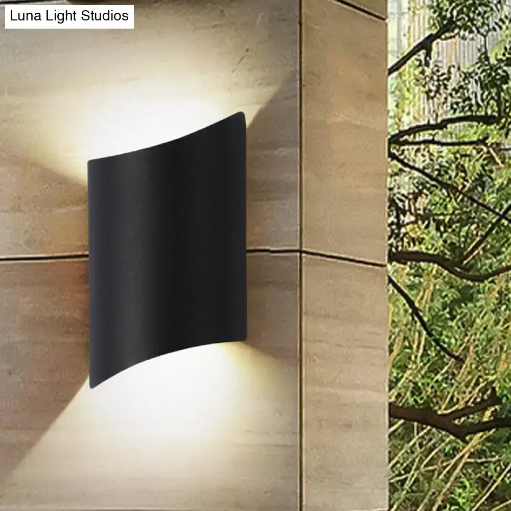 Modern black led outdoor wall sconce – patio light fixture