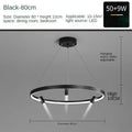 Modern black led ring chandelier pendant light for kitchen