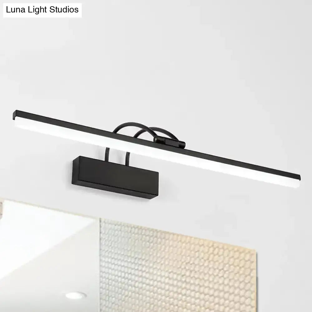 Modern black led vanity lighting fixture bathroom wall sconce