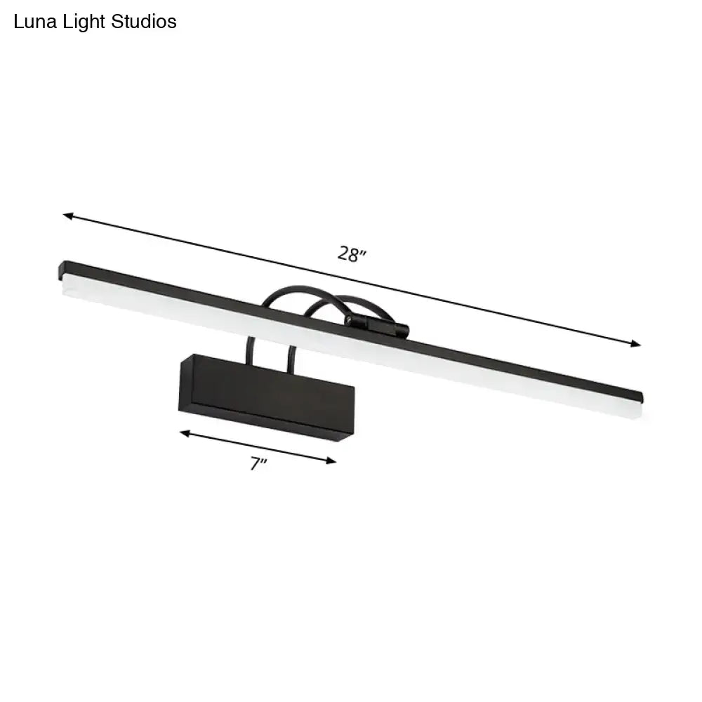 Modern black led vanity lighting fixture bathroom wall sconce