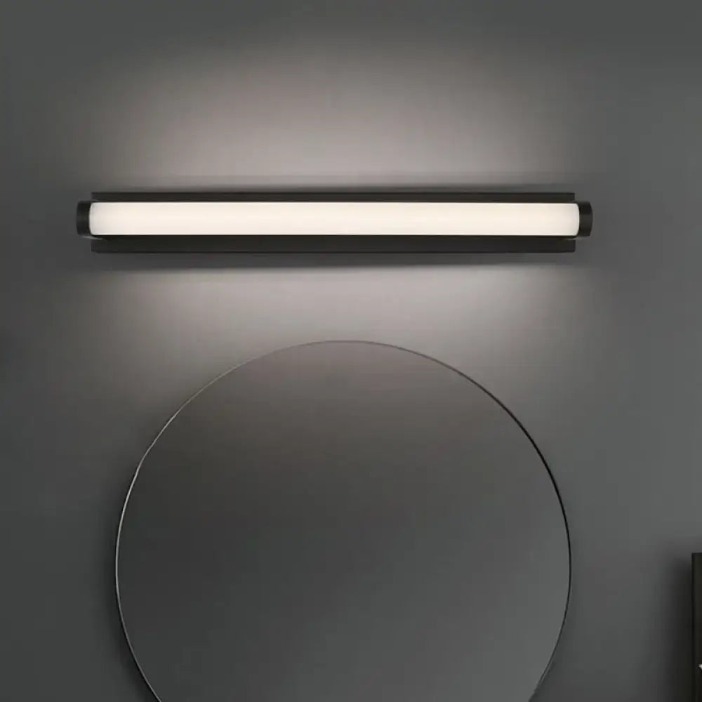 Modern black led vanity sconce bathroom tubular acrylic wall light