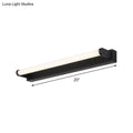 Modern black led vanity sconce bathroom tubular acrylic wall light