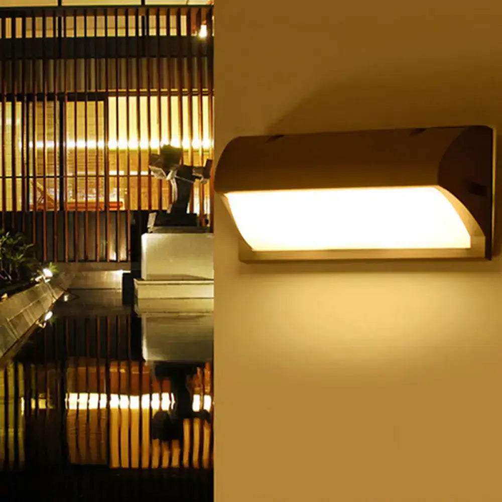 Modern black led wall sconce outdoor light with 10w maximum bulb wattage