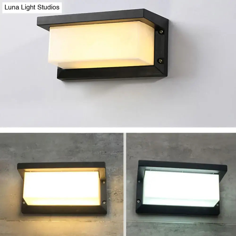 Modern black led wall sconce outdoor light with 10w maximum bulb wattage