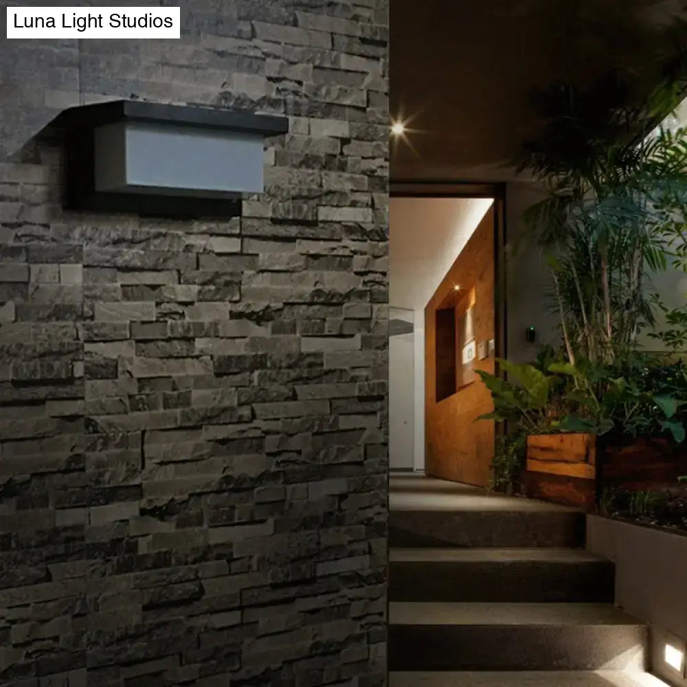 Modern black led wall sconce outdoor light with 10w maximum bulb wattage