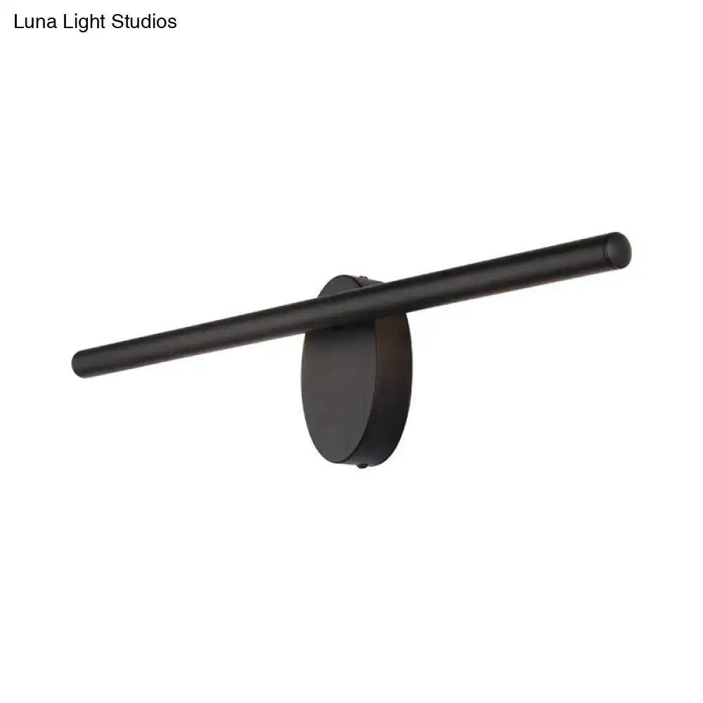 Modern black led wall sconce with acrylic shade for bathroom lighting