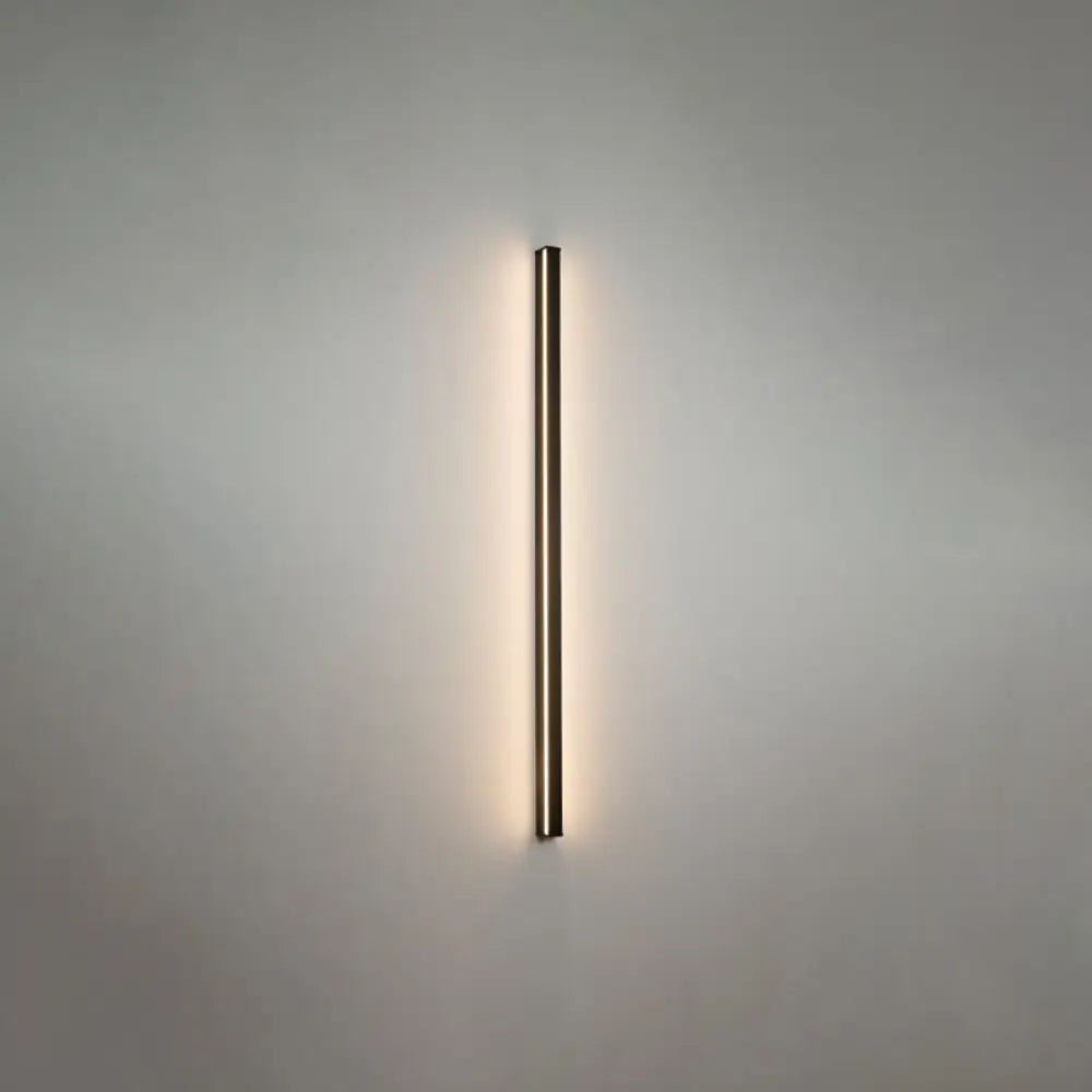 Modern black linear flush mount wall sconce – hallway light