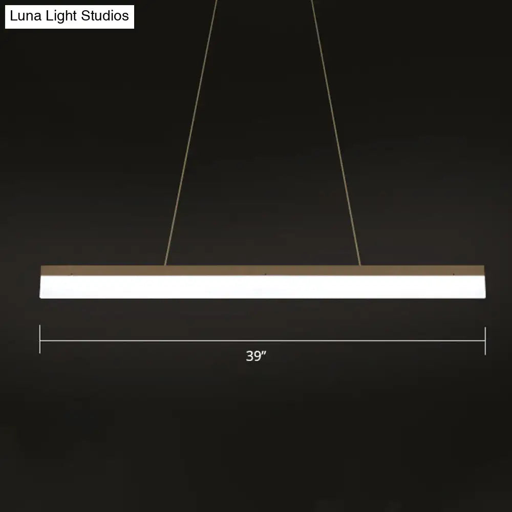 Decorbites modern led coffee suspension lamp with matte brown frame and acrylic panel light fixture with remote control