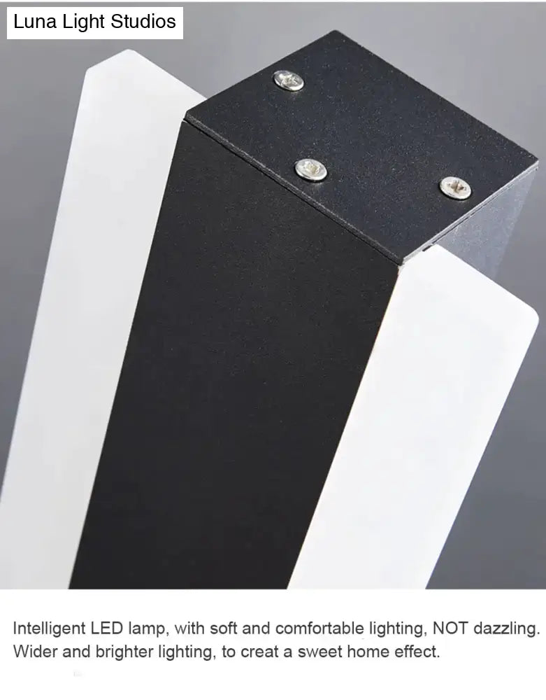 Modern black linear led wall mounted lamp garden outdoor sconce