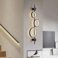 Modern black linear long led wall light living room sconce