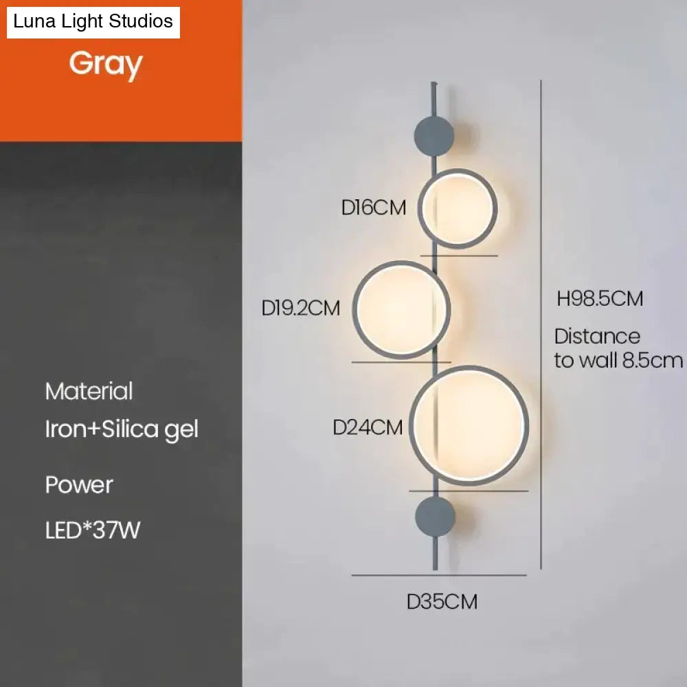 Modern black linear long led wall light living room sconce
