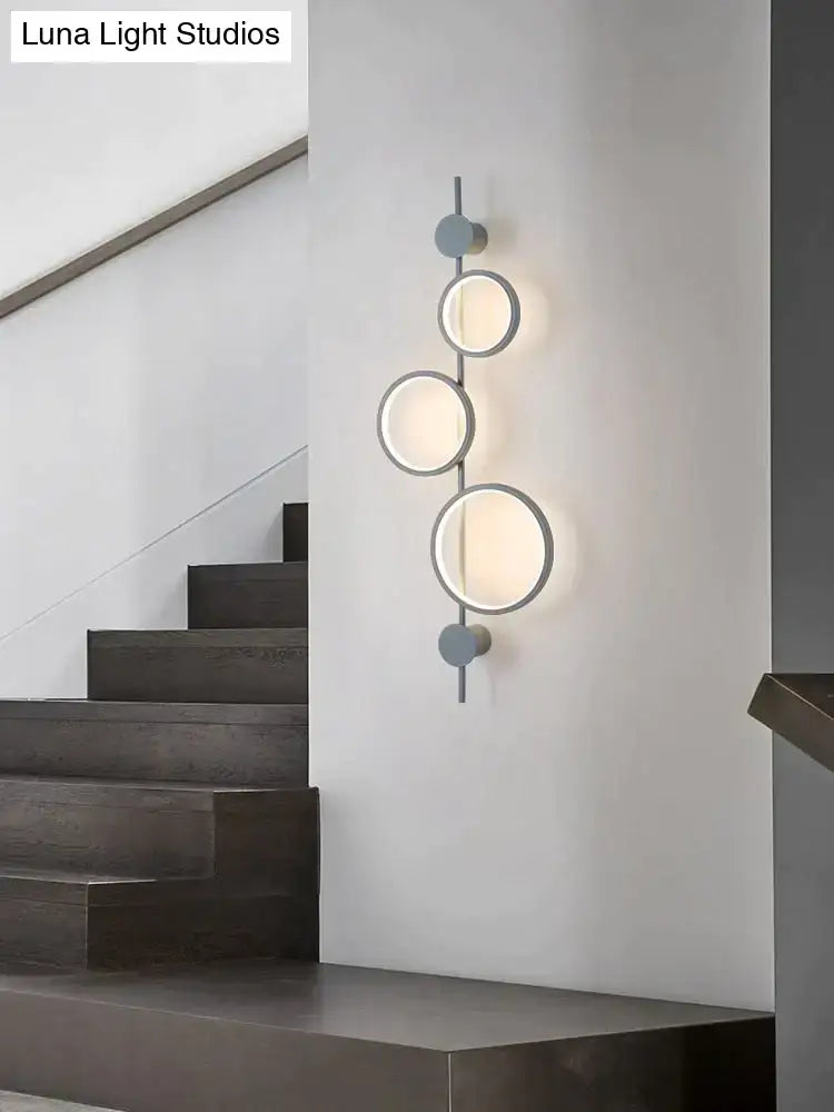 Modern black linear long led wall light living room sconce