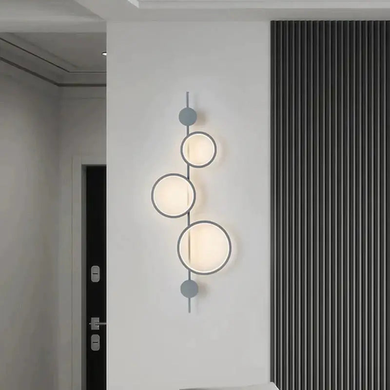 Modern black linear long led wall light living room sconce