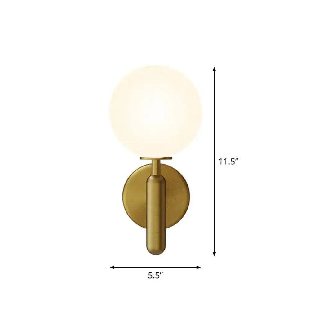 Modern black matte glass globe wall sconce stairs lighting