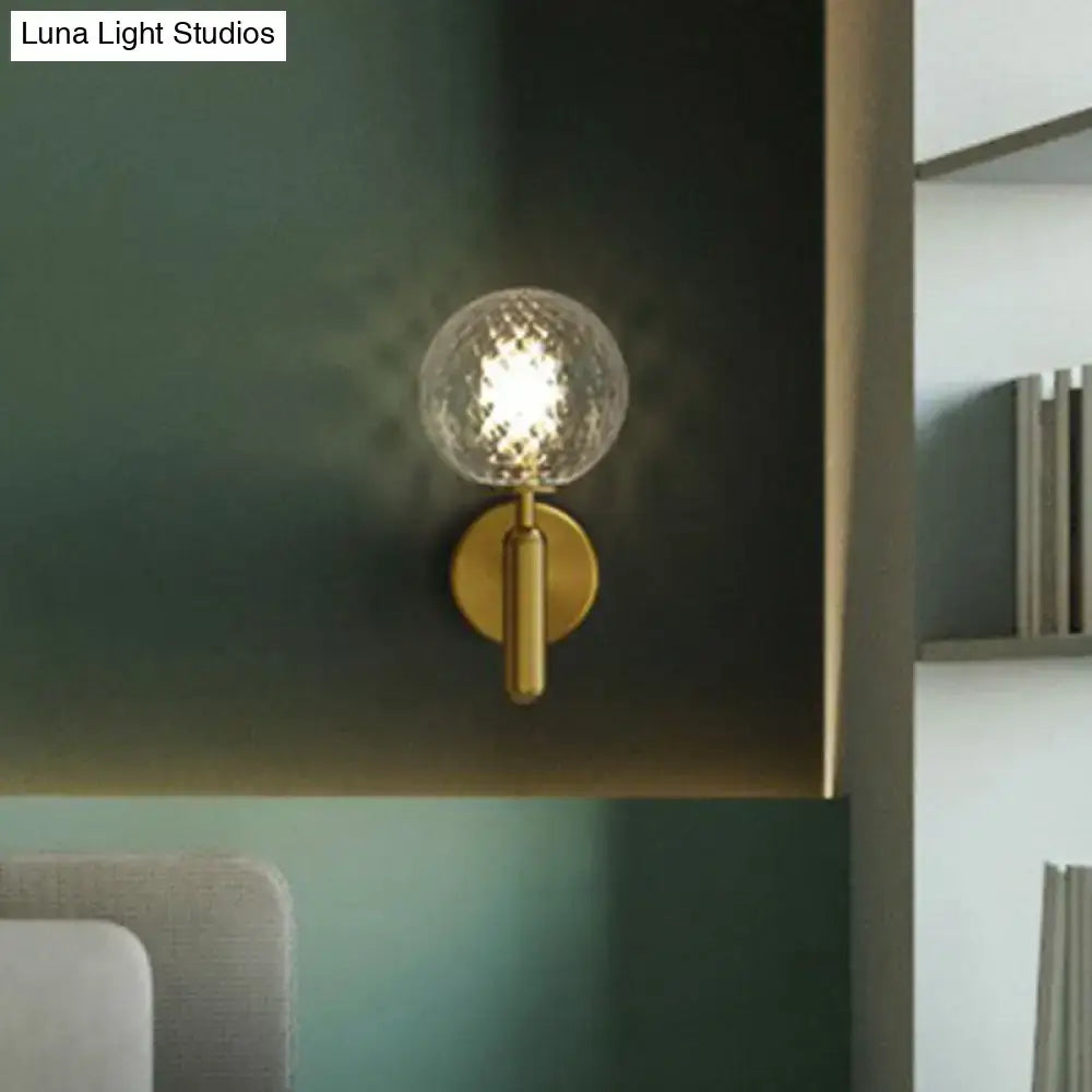 Modern black matte glass globe wall sconce stairs lighting