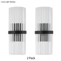 Modern black metal and crystal pipe wall sconce for dining room e12 e14