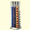 Modern black metal coffee capsule holder stand kitchen storage