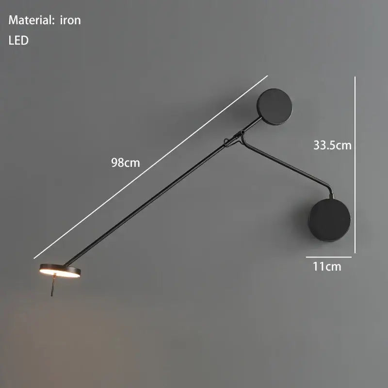 Modern black metal led chandelier living room spherical light