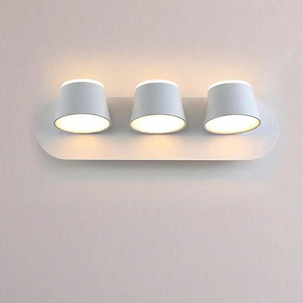 Modern black metal shade wall sconce bedroom vanity fixture