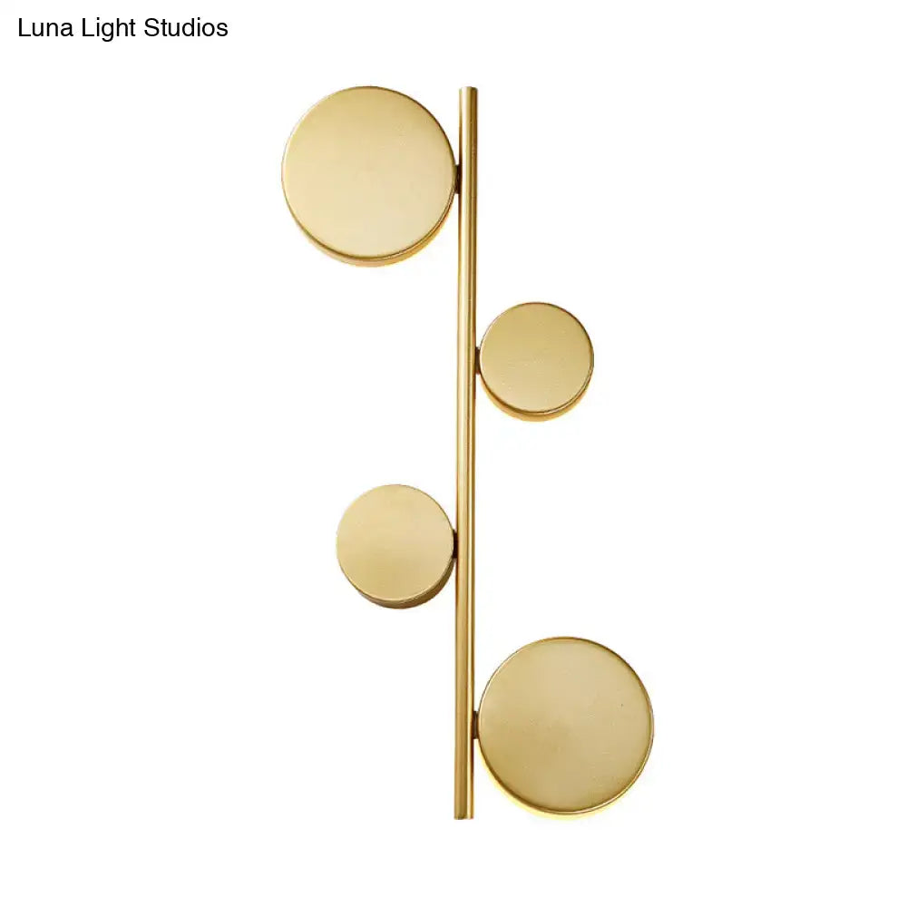 Modern black minimalist circle wall mount led sconce living room
