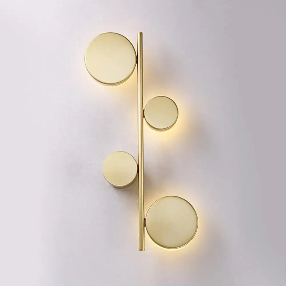 Modern black minimalist circle wall mount led sconce living room