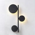 Modern black minimalist circle wall mount led sconce living room