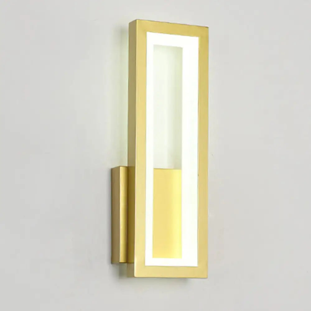 Modern black minimalist led wall sconce with acrylic bedside lighting