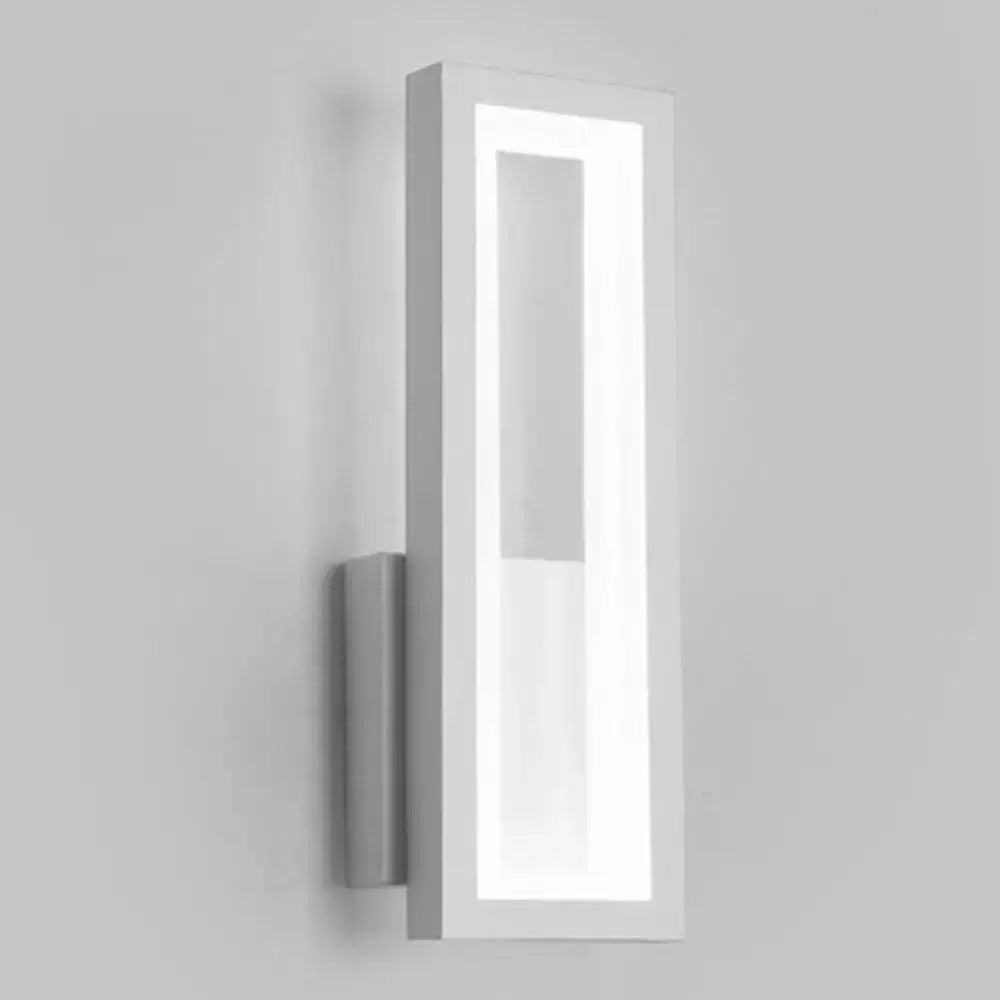 Modern black minimalist led wall sconce with acrylic bedside lighting
