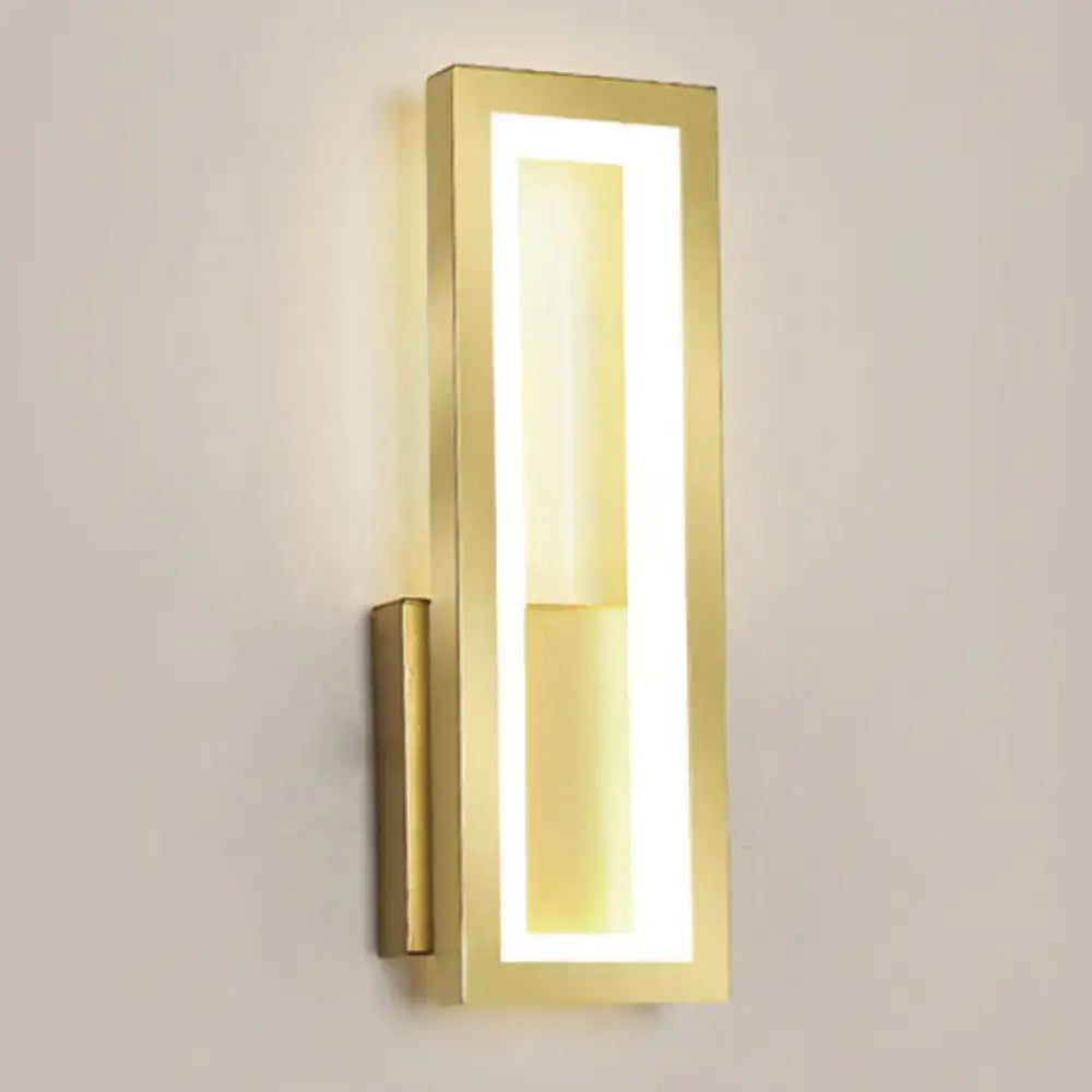 Modern black minimalist led wall sconce with acrylic bedside lighting
