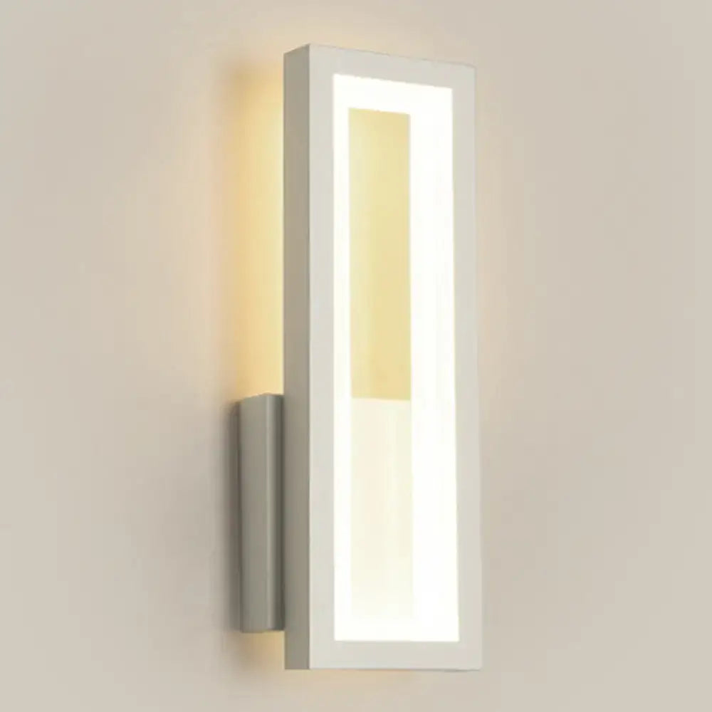 Modern black minimalist led wall sconce with acrylic bedside lighting