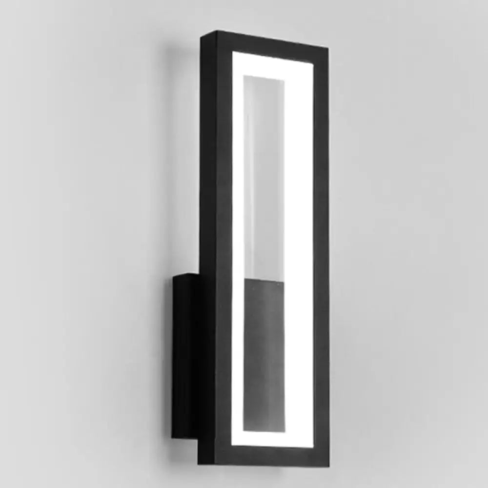 Modern black minimalist led wall sconce with acrylic bedside lighting