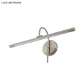 Modern black and nickel led wall lamp with metal shade featuring a brushed nickel wall-mounted design for bathroom vanity use