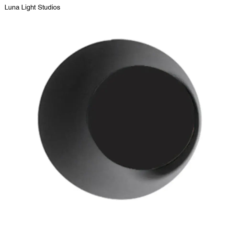 Modern black & pink circle sconce light bedroom wall fixture