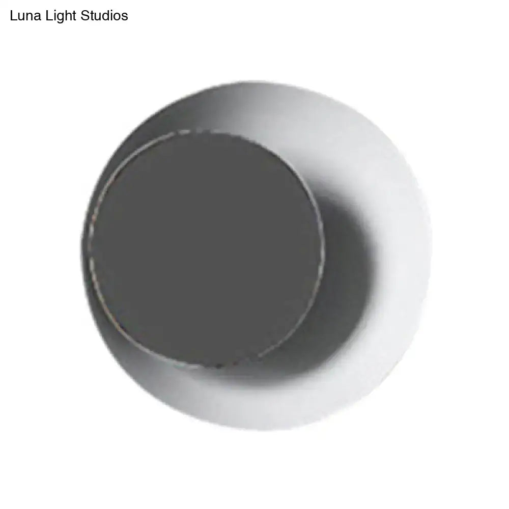 Modern black & pink circle sconce light bedroom wall fixture