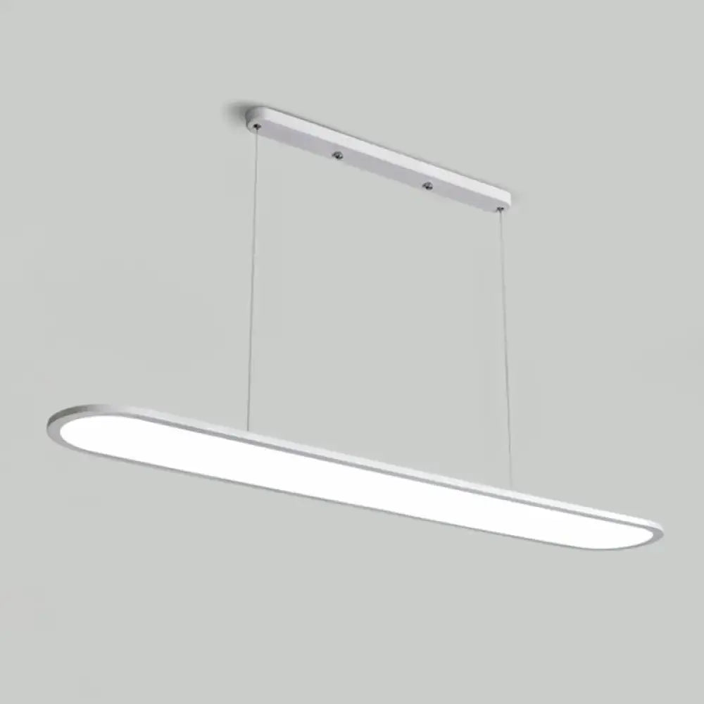 Modern black rectangular led island lamp kitchen pendant light