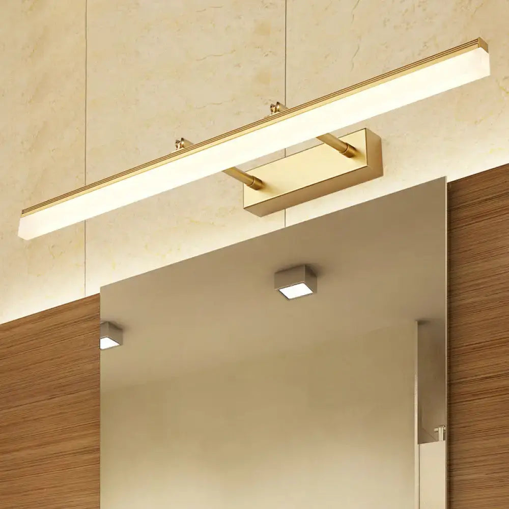 Modern black retractable stick vanity sconce light bathroom fixture