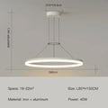 Modern black ring led pendant chandelier for living room