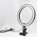 Modern black ring light with metal shade bedroom portable mirror light