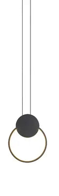 Modern black ring pendant lamp bedroom dimmable led light