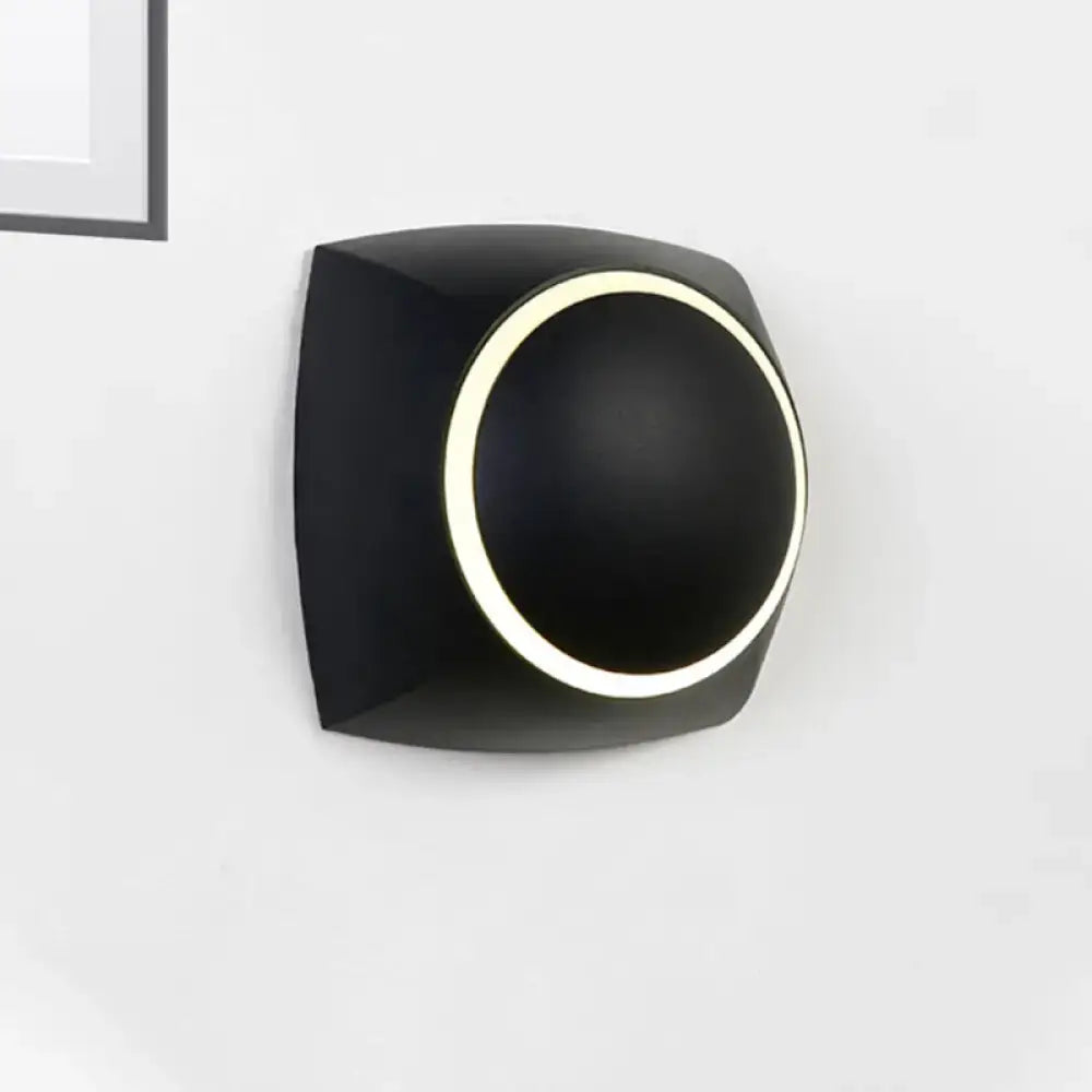 Modern black rotatable led wall sconce bedroom light fixture