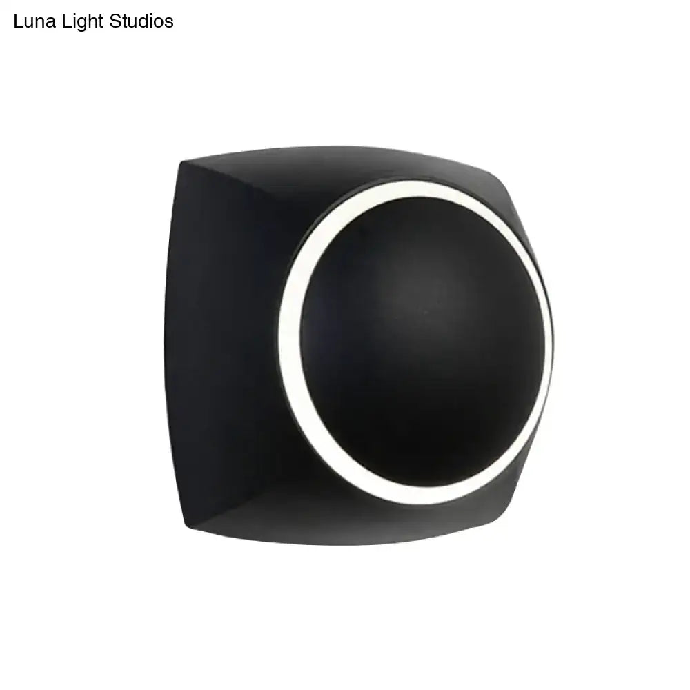 Modern black rotatable led wall sconce bedroom light fixture