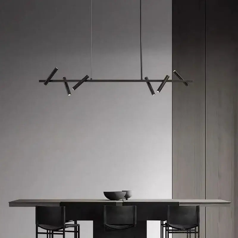 Modern black round ring chandelier living room pendant light